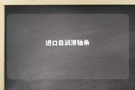 进口自润滑轴承 